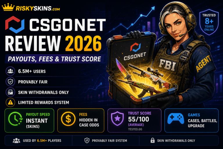 Csgonet Review 2026 - Payouts, Fees & Trust Score
