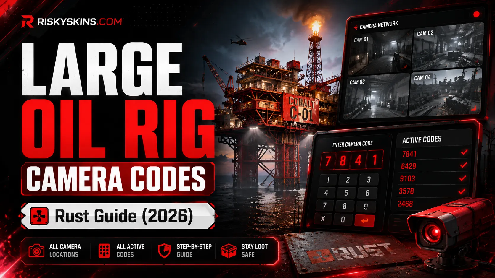 Large Oil Rig Camera Codes – Rust Guide (2026) - Riskyskins