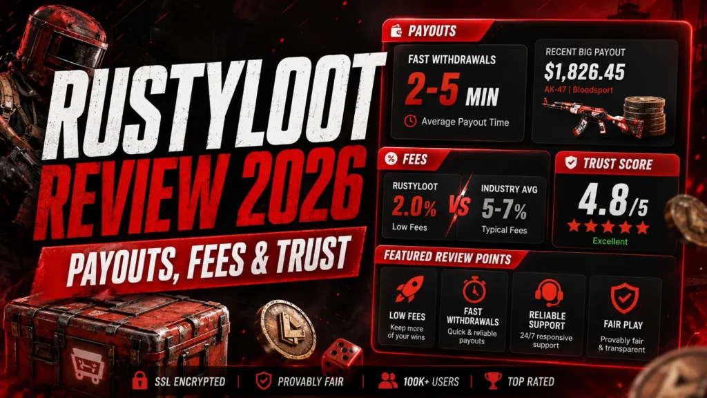 Rustyloot Review 2026 – Payouts, Fees & Trust