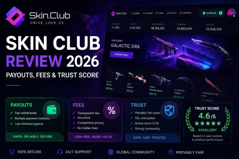 Skin Club Review 2026 – Payouts, Fees & Trust Score