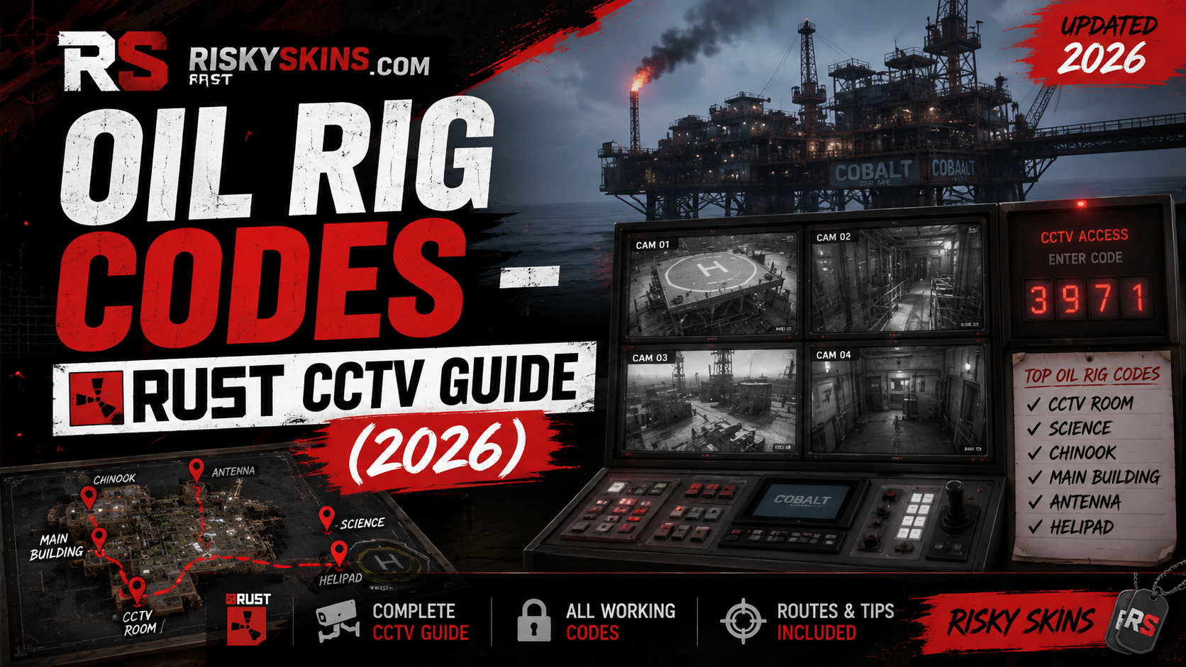 Code Rsc Oil Slick Oil Rig Codes – Rust CCTV Guide (2026) - Riskyskins