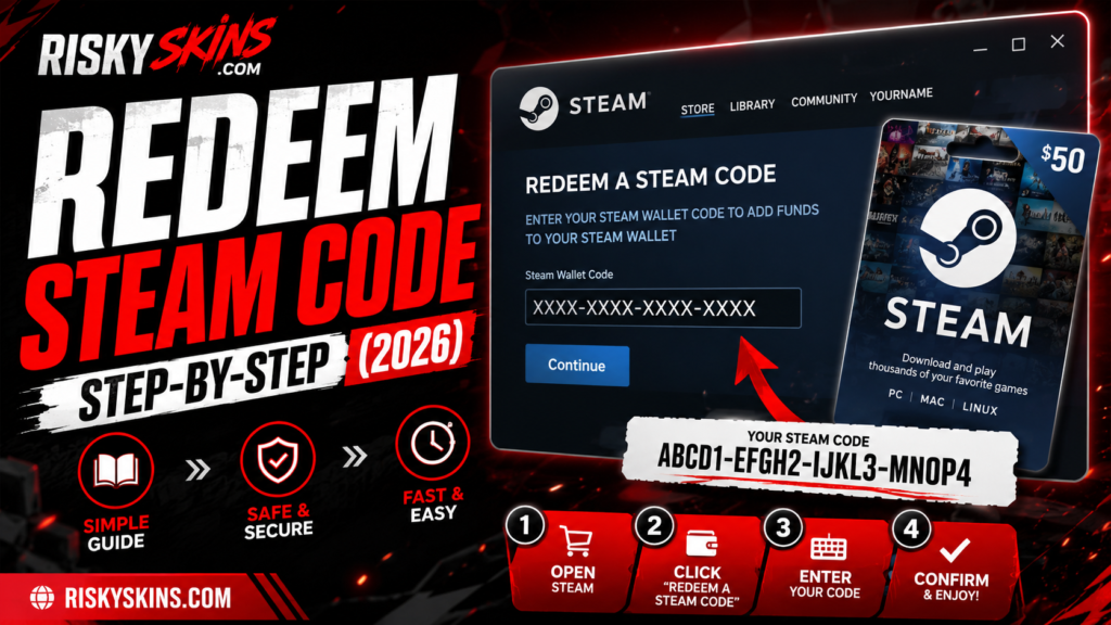 Redeem Steam Code – Step-by-Step (2026)
