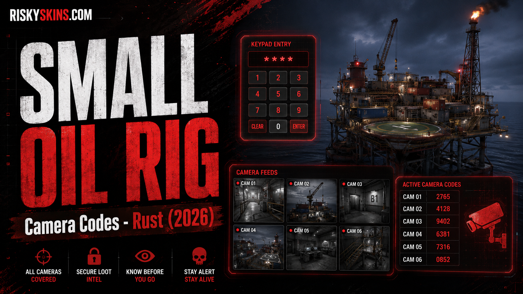 Rust Small Oil Rig Top Small Oil Rig Camera Codes – Rust (2026) - Riskyskins