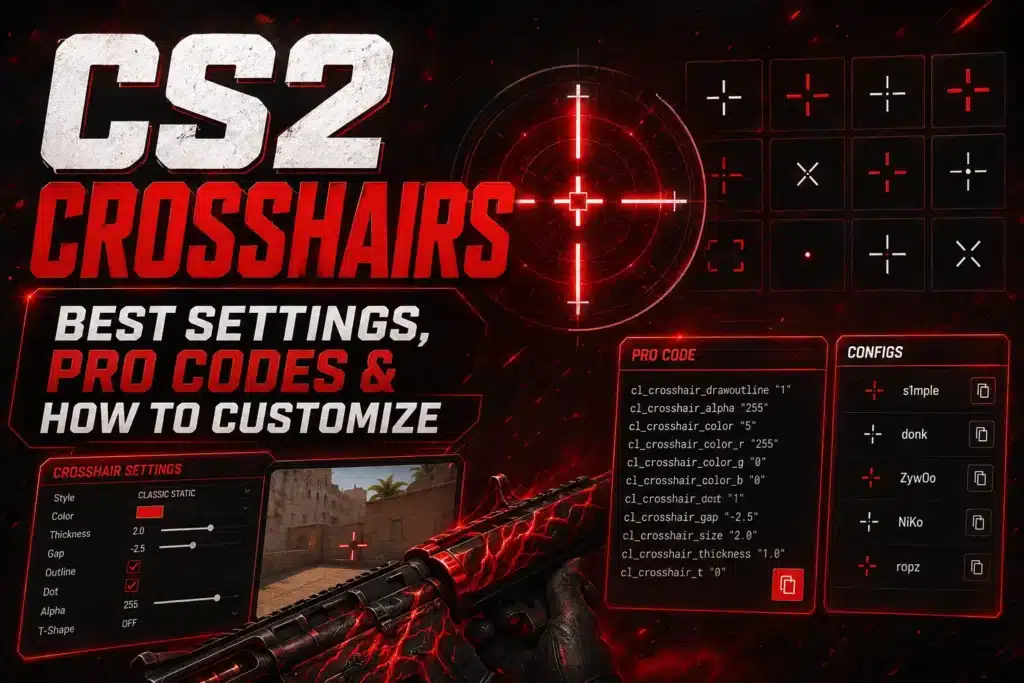 CS2 Crosshairs – Best Settings, Pro Codes & How to Customize
